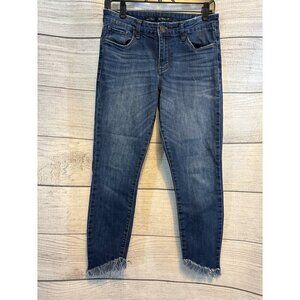 STS Blue Emma Ankle Skinny Jeans Fringe Hem Size 27